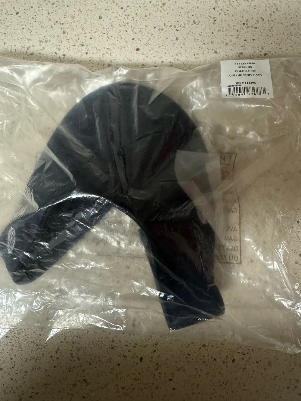 Tory Burch Navy Blue Logo Visor